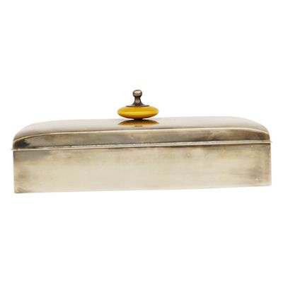 Poole Silverplate & Bakelite Cigarette Box