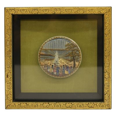 Prattware Ceramic Lid, Great Exhibition of 1851