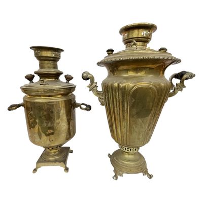 Imperial Russian Batashev Brass Samovars