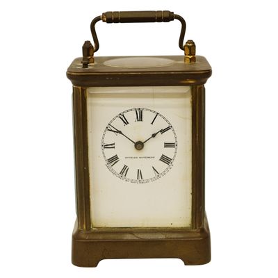 Sale Photo Thumbnail #157: Waterbury Brass Alarm Carriage Clock