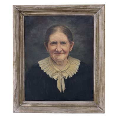 19th C American Portrait Oil Painting