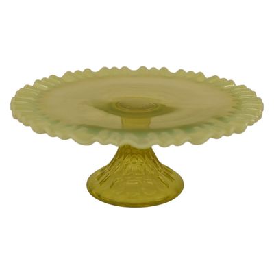 Sale Photo Thumbnail #121: Vaseline Uranium Primrose Pattern Cake Stand