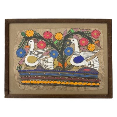 Mexican Amate Bark Folk Art Painting