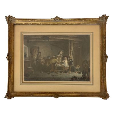 A. H. Burr - 19th C Steel Engraving "Playmates"