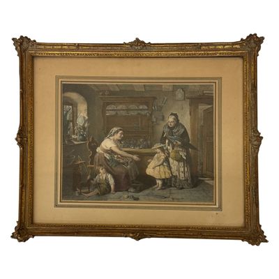 M. Ritscher - Steel Engraving "Foster Child"