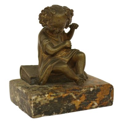 Sale Photo Thumbnail #149: Lemire French Patinated Bronze Figural Bookend