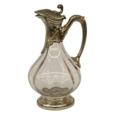 Sale Photo Thumbnail #130: Les Etains du Manoir French Glass & Pewter Jug