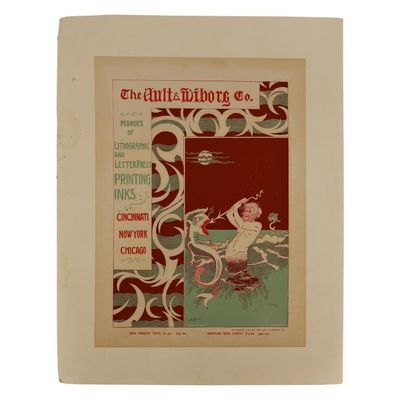 Art Nouveau advertising Litho - Ault and Wiborg