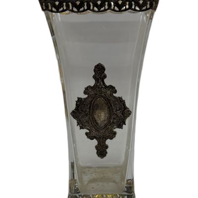Sale Photo Thumbnail #131: Continental Sterling Mounted Glass Vase