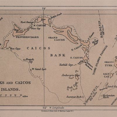 Harrison & Sons Map of Turks and Caicos, 19th Century