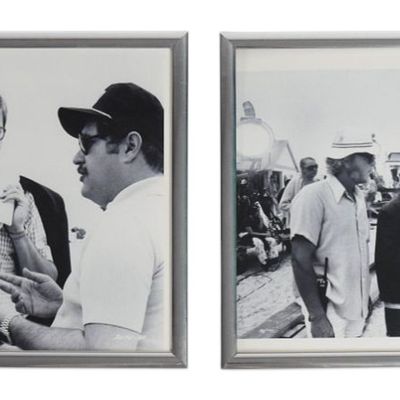 2 Jaws Production Stills: Peter Benchley, Steven Spielberg, and Cast