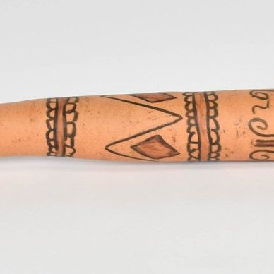 Papua New Guinea Etched Bamboo Tobacco Container