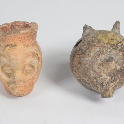 2 Pre-Columbian Ceramic Miniature Vessels