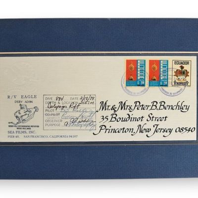 Matted Commemorative DSRV Alvin Dive Log Philatelic Envelope