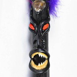 Indigenous Style Carved Wood Blowgun
