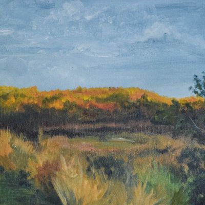 Nathaniel Benchley Oil on Canvas Autumn Landscape