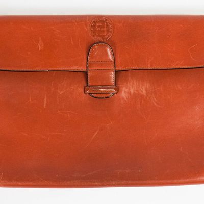 Peter Benchley's Fendi Cognac Leather Briefcase Portfolio