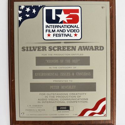 U.S. International Film and Video Festival Silver Screen Award to Peter Benchley