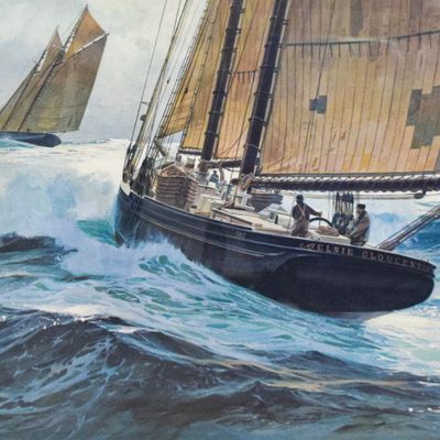 Thomas Hoyne Lithograph Off for the Banks