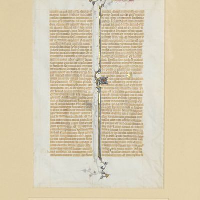 French 13th Century Vellum Bible Leaf Book of Samuel