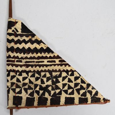 Papua New Guinea Painted Bark Cloth Tapa Fragment
