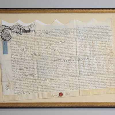 Robert Dix Manuscript on Parchment Land Indenture