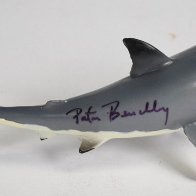 Plastic Great White Shark Signed by Peter Benchley