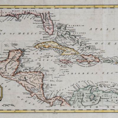 Best Authorities Hand-Colored Engraving West Indies Map