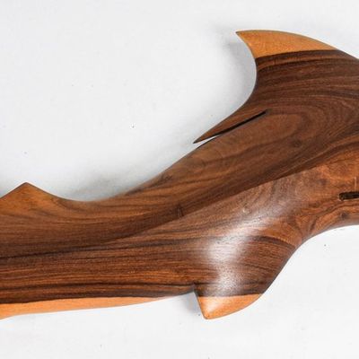 Pitcairn Island Carved Kou Wood Shark Sculpture