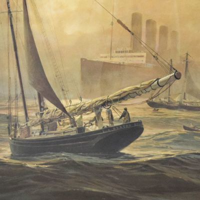 Thomas Hoyne Offset Lithograph Fog Peril