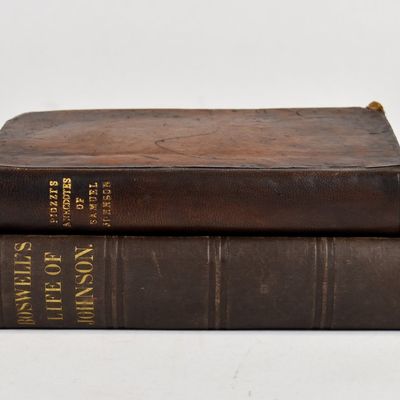 2 Piozzi & Boswell Books on Samuel Johnson Including First Edition