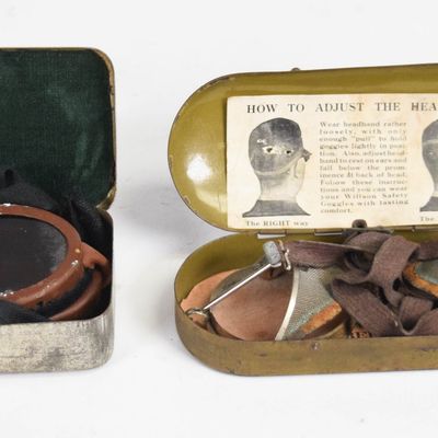 2 Willson and Military Protective Goggles With Original Cases
