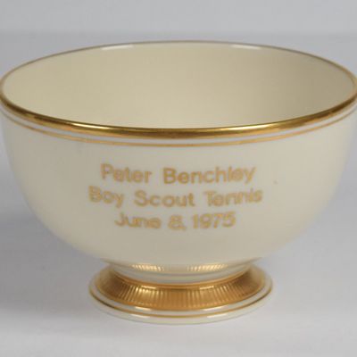 Lenox Porcelain Boy Scout Tennis Award Bowl Peter Benchley