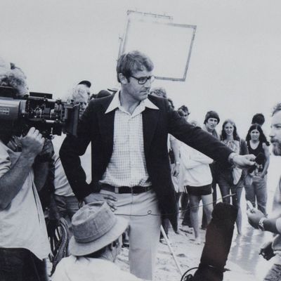 Jaws Production Still, Peter Benchley Interviews Richard Dreyfuss
