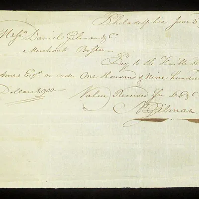 1794 document signed by Nicholas Gilman, Jr., signer of the U.S. Constitution