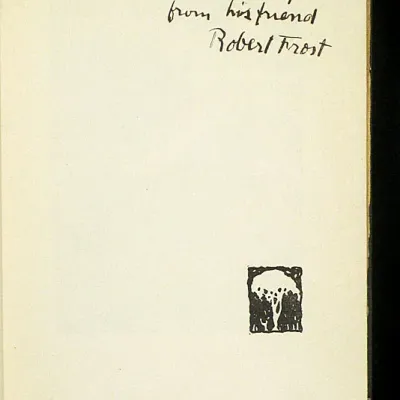 Robert Frost inscription