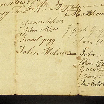 1774 Londonderry document signed by Matthew Thornton, signer of the Declaration of Independence