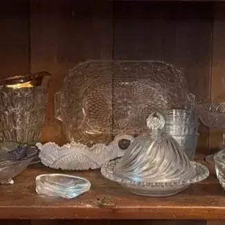 Lot Of Vintage Clear Glassware