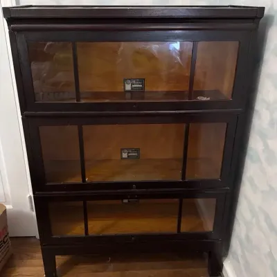 Antique Viking 3 Shelf Barrister Bookcase