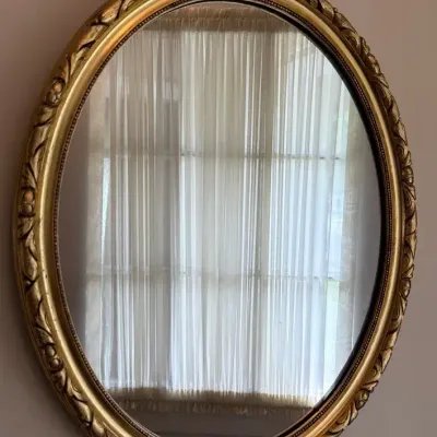 Hollywood Regency Style Gold Framed Mirror