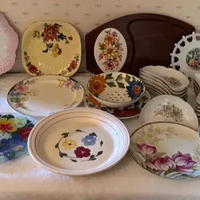 Vintage Plates & Cheese Board 