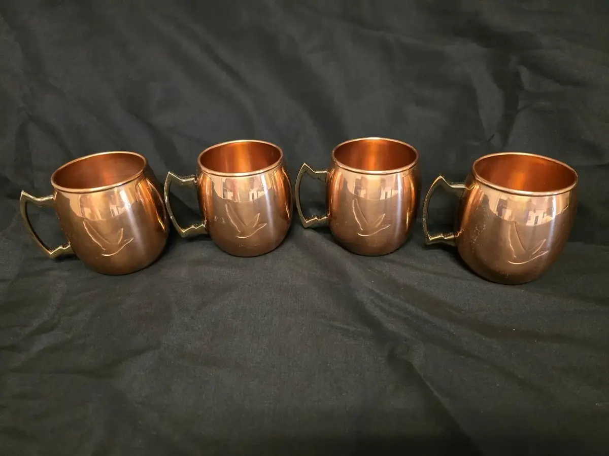 Copper Plated Mule Mugs set Of 4