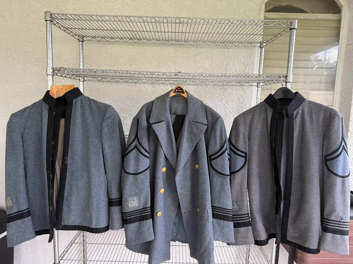 Vintage U.S. ROTC Military Uniform Collection – 3 Jackets & Garrison Cap