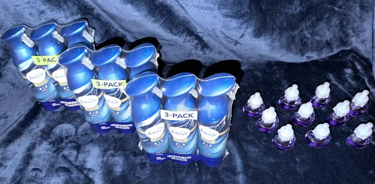 Title: Febreze Luxe Air Mist Spray Packs and Plug-In Refills Collection