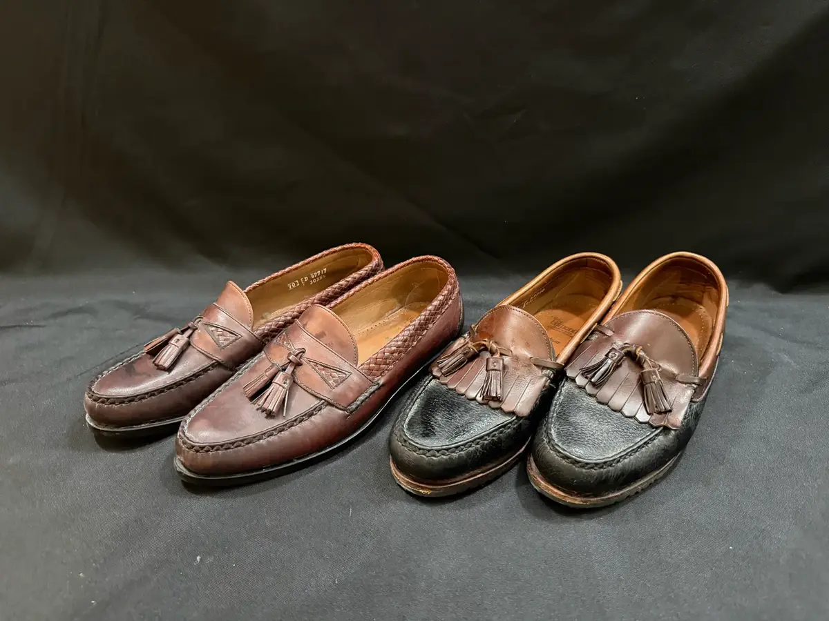 2 Pairs Allen Edmonds Leather Tassel & Kiltie Loafers – Size 9.5