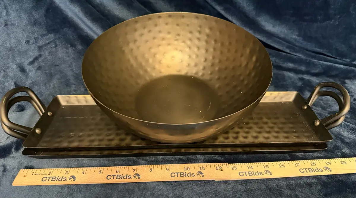 Better Homes & Gardens Hammered Metal Serving Set – Trays & Bowls