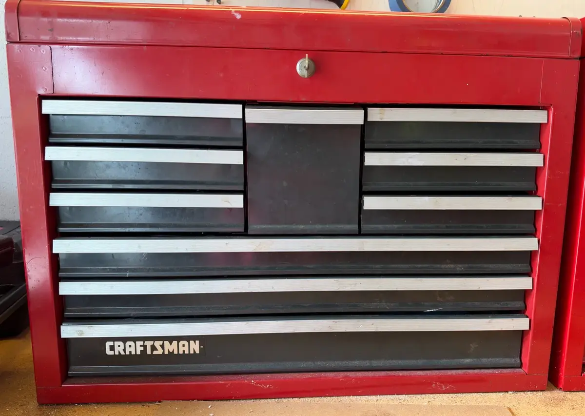 Fully Loaded With Tools, Vintage Craftsman 10-Drawer Heavy Duty Steel Tool Chest