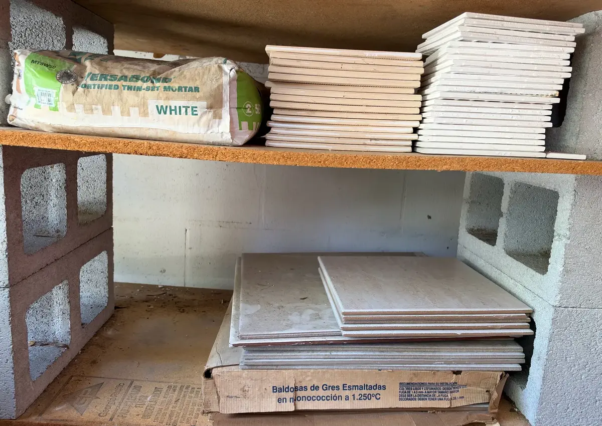 Assortment Of Travertine And Ceramic Stone Tiles