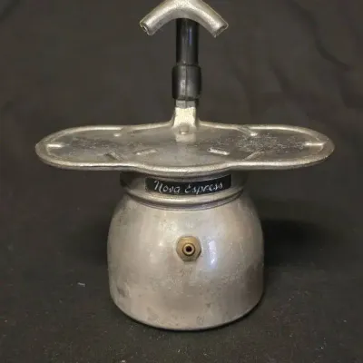 Vintage Nova Express Italian Aluminum Stovetop Espresso Maker – 2-Cup Fountain Percolator (Made in I