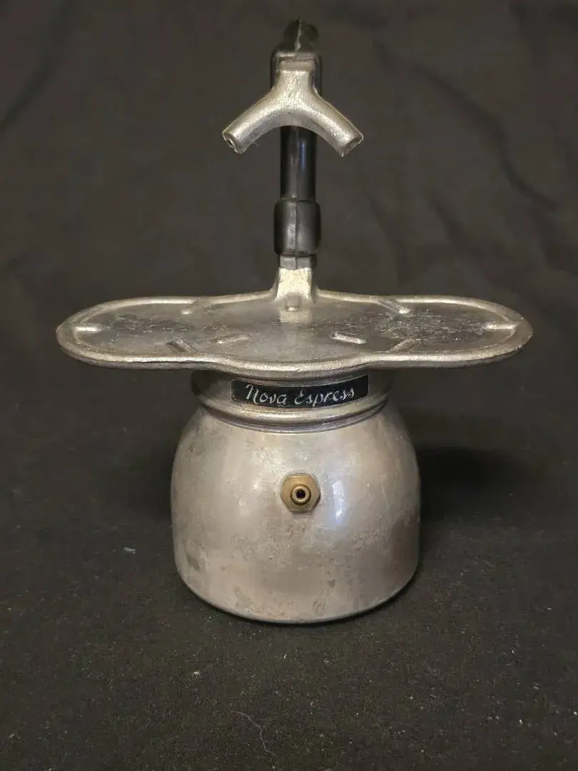Vintage Nova Express Italian Aluminum Stovetop Espresso Maker – 2-Cup Fountain Percolator (Made in I
